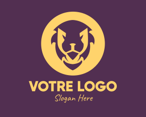 Safari - Golden Lion Face logo design