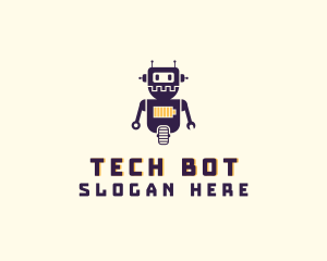 Robot - Battery Robot Toy logo design