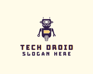 Droid - Battery Robot Toy logo design