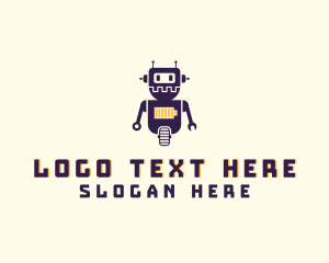Toy Store - Battery Robot Toy logo design