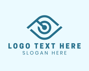 Opthalmologist - Cyber Eye Letter F logo design