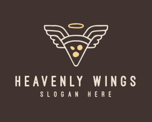 Pizza Angel Slice logo design