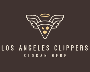 Pizza Angel Slice logo design