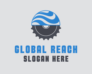 Global Cog Wheel Gear logo design