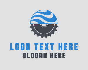 Earth - Global Cog Wheel Gear logo design