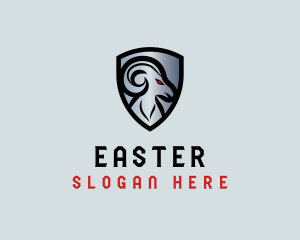 Clan - Ram Horn Shield logo design