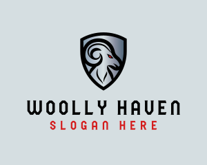 Ram Horn Shield  logo design