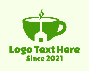 Green Tea - Hot Teahouse Cup logo design