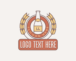 Weizen Glass - Wheat Beer Brewery logo design