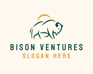 Buffalo Bison Wildlife logo design