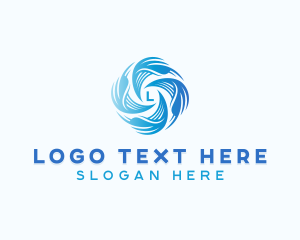 Propeller - Cooling Airflow HVAC logo design