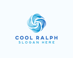 Cooling Airflow HVAC logo design