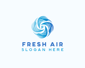 Cooling Airflow HVAC logo design