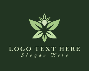 Healthy - Natural Human Leaf logo design