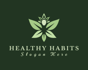 Natural Human Leaf logo design