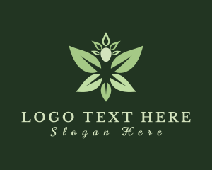 Eco - Natural Human Leaf logo design