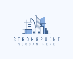 Blueprint - Urban City Architecture logo design