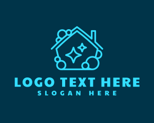 Disinfectant - Clean House Housekeeping logo design