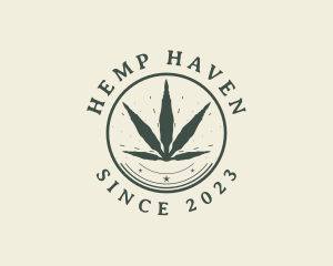 Natural Cannabis Plant logo design