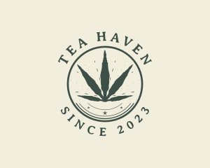 Natural Cannabis Plant logo design