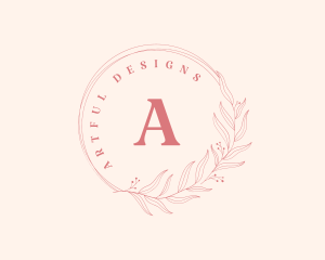 Natural Floral Wedding logo design