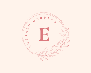 Natural Floral Wedding logo design