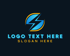 Electrician - Lightning Power Energy logo design