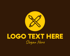 Food Vlog - Yellow Bakery Art logo design