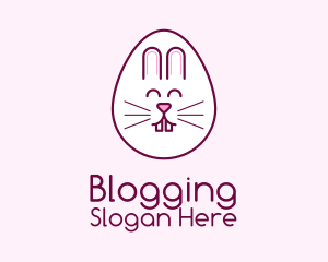 Kindergarten - Cute Easter Bunny Egg logo design