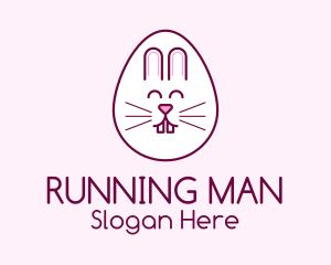 Pet Care - Cute Easter Bunny Egg logo design