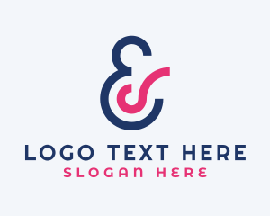 Lettering - Luxe Modern Ampersand logo design
