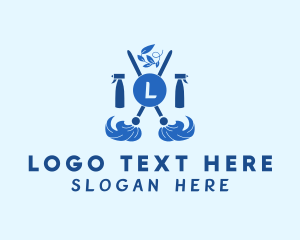 Leaf - Eco Mop Cleaning Services logo design