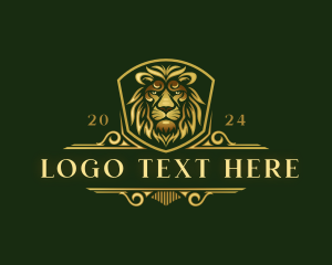 Elegant - Premium Lion Shield logo design