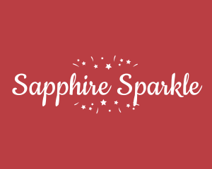 Girly Cursive Sparkle logo design