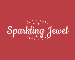 Girly Cursive Sparkle logo design