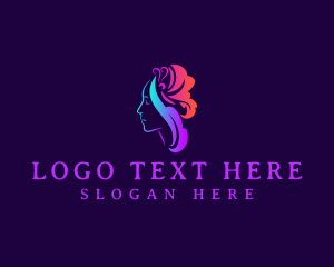 Female - Beautiful Girl Butterfly logo design