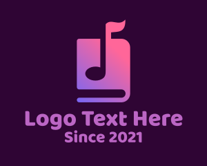 Digital Book - Music Note Audio Book logo design