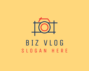 Vlog - Minimal Photography Camera logo design