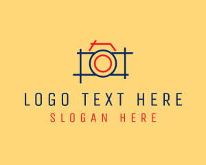 Vlog - Minimal Photography Camera logo design