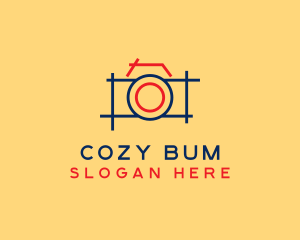 Minimal Photography Camera logo design