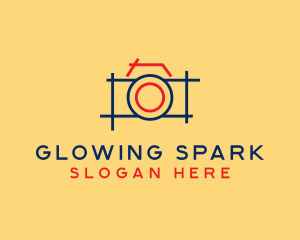 Minimal Photography Camera logo design