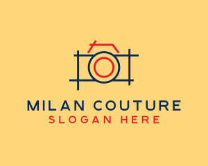 Minimal Photography Camera logo design