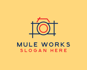 Minimal Photography Camera logo design