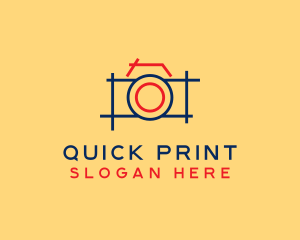 Minimal Photography Camera logo design