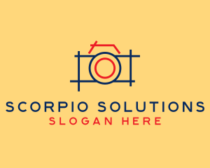 Minimal Photography Camera logo design