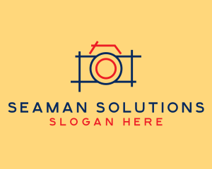 Minimal Photography Camera logo design