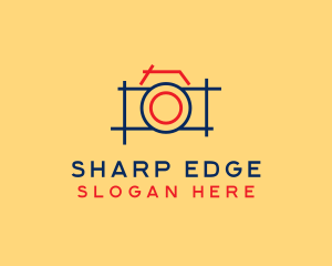 Minimal Photography Camera logo design