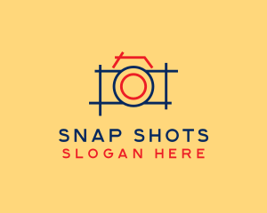 Minimal Photography Camera logo design