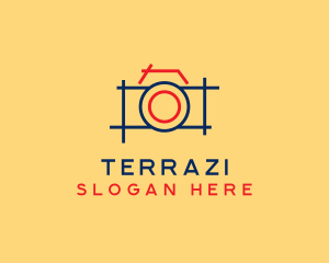 Minimal Photography Camera logo design