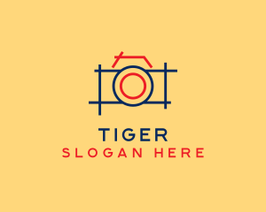 Minimal Photography Camera logo design